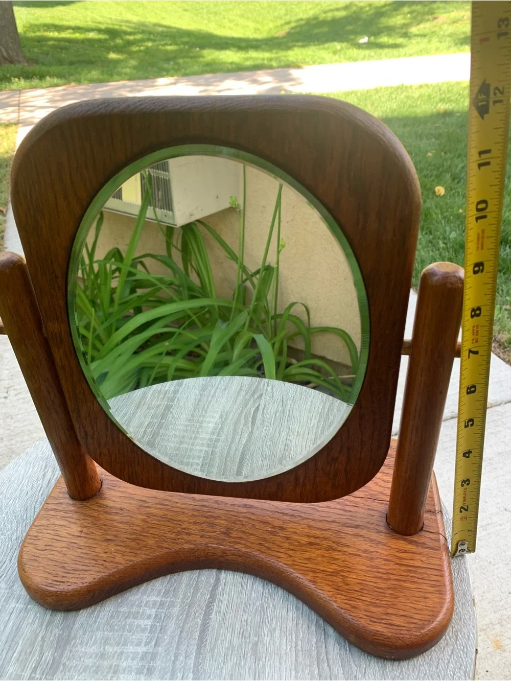 Antique Handcrafted Small Wooden Cheval Mirror with Stand Decorative Mirror*READ